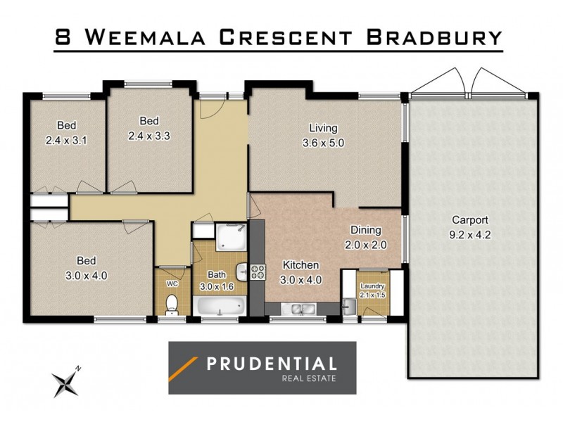 8 Weemala Crescent, Bradbury NSW 2560 Floorplan