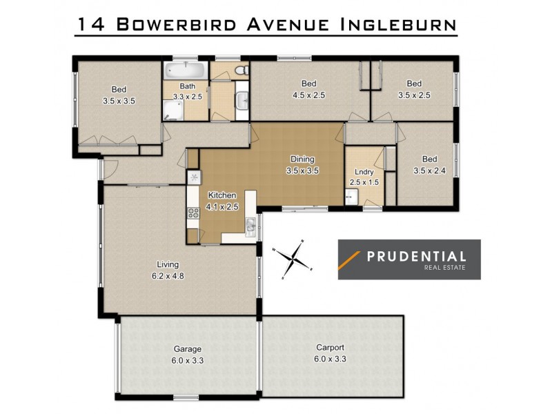 14 Bowerbird Avenue, Ingleburn NSW 2565 Floorplan