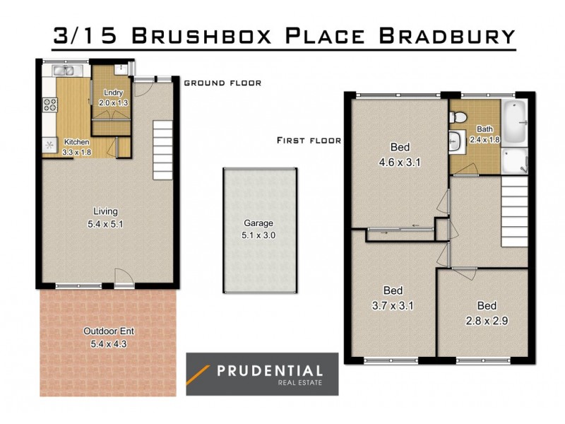 3/15 Brushbox Place, Bradbury NSW 2560 Floorplan