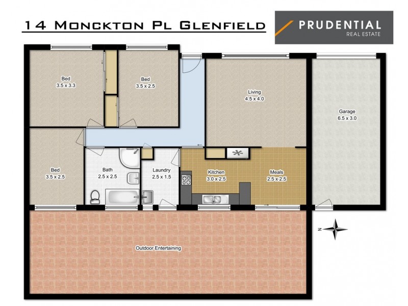 14 Monckton Place, Glenfield NSW 2167 Floorplan