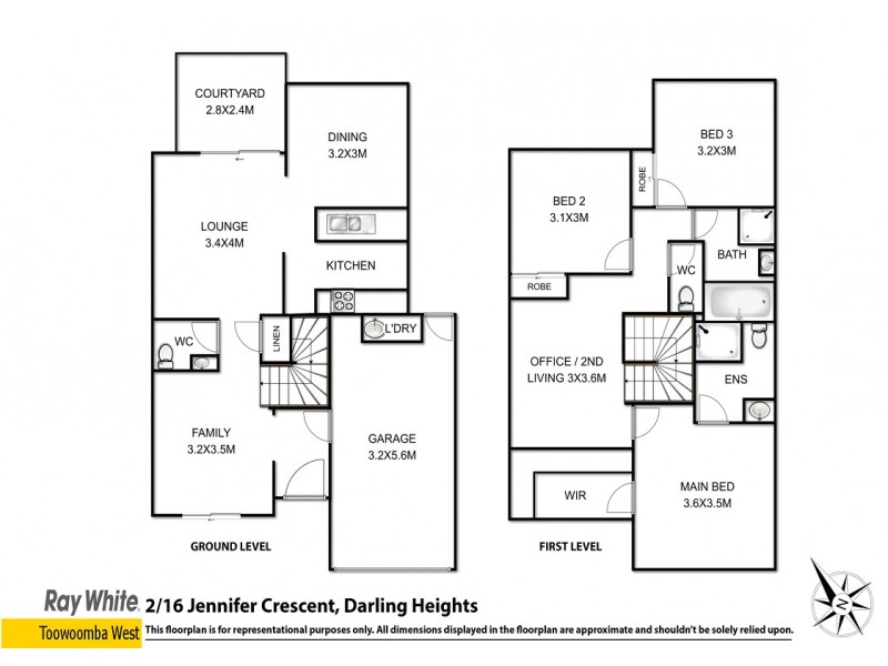 2/16 Jennifer Crescent, Darling Heights QLD 4350 Floorplan