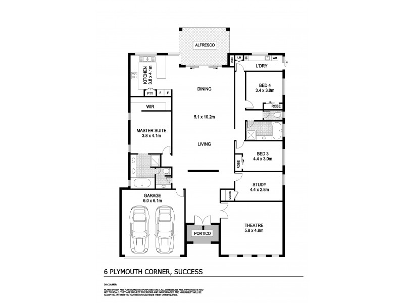 6 Plymouth Corner, Success WA 6164 Floorplan