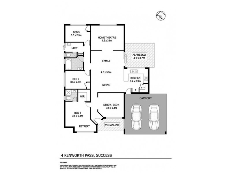 4 Kenworth Pass, Success WA 6164 Floorplan