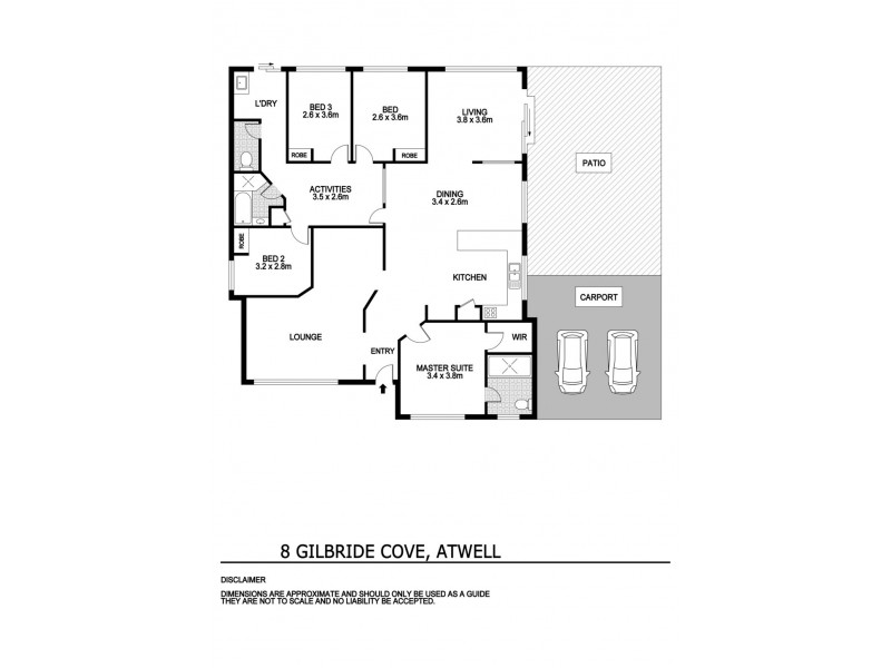 8 Gilbride Cove, Atwell WA 6164 Floorplan