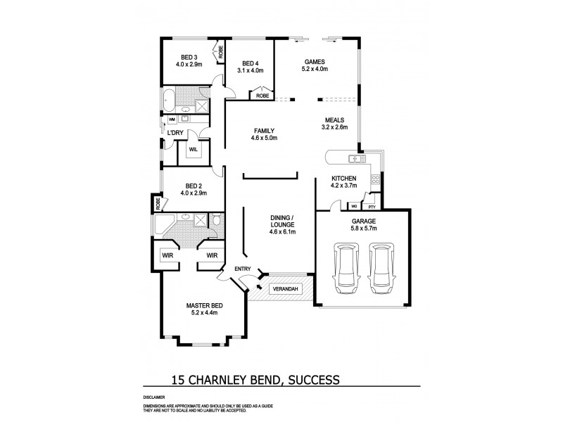 15 Charnley Bend, Success WA 6164 Floorplan