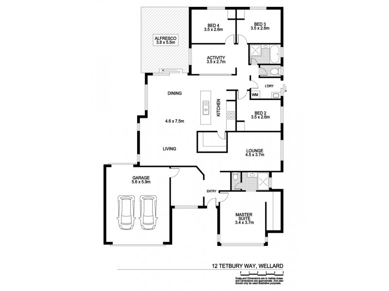 12 Tetbury Way, Wellard WA 6170 Floorplan