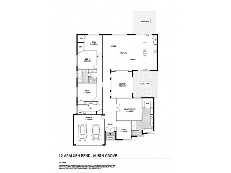 12 Araluen Bend, Aubin Grove WA 6164 Floorplan