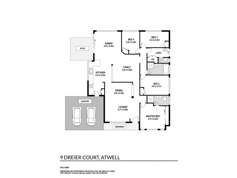 9 Dreier Court, Atwell WA 6164 Floorplan