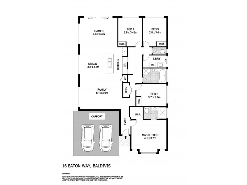 16 Eaton Way, Baldivis WA 6171 Floorplan