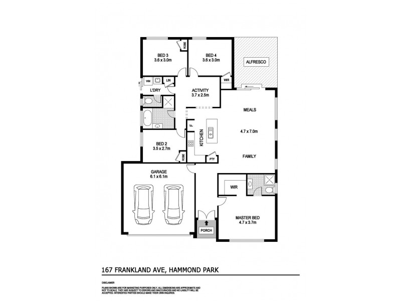 167 Frankland Ave, Hammond Park WA 6164 Floorplan