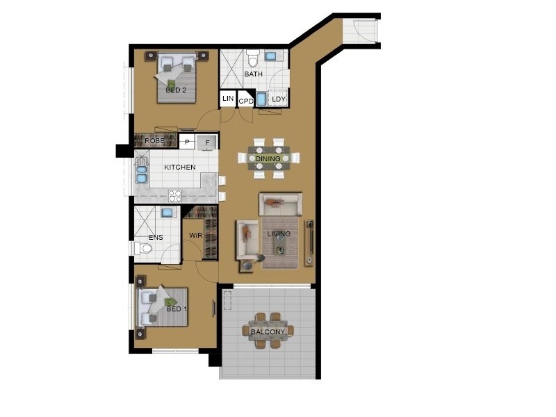 12/19 Talbot Street, Coorparoo QLD 4151 Floorplan