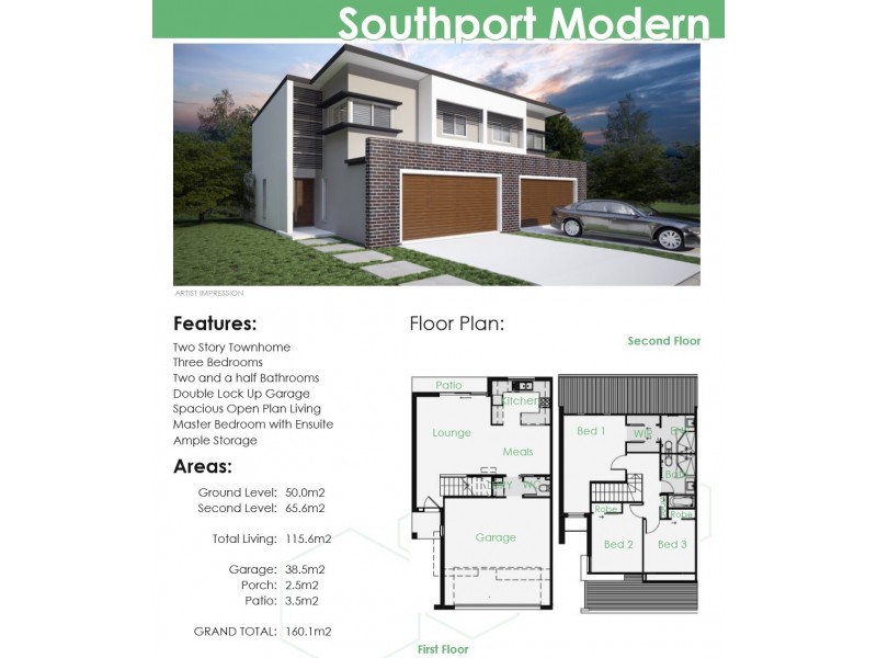 BRAND NEW TOWNHOUSE at 29 ORMSKIRK STREET, Calamvale QLD 4116 Floorplan