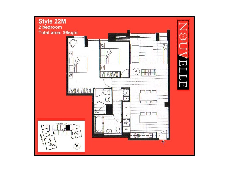 38 D16 Skyring Terrace, Teneriffe QLD 4005 Floorplan