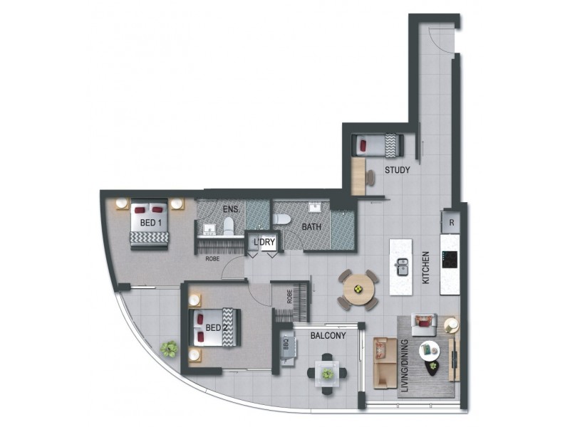 404/616 Main Street, Kangaroo Point QLD 4169 Floorplan