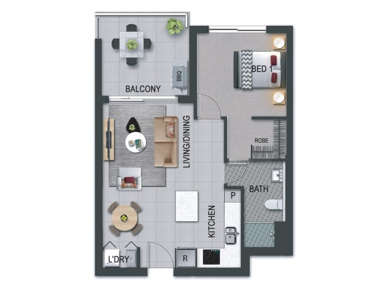 708/616 Main Street, Kangaroo Point QLD 4169 Floorplan