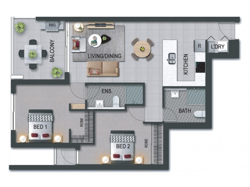 705/616 Main Street, Kangaroo Point QLD 4169 Floorplan