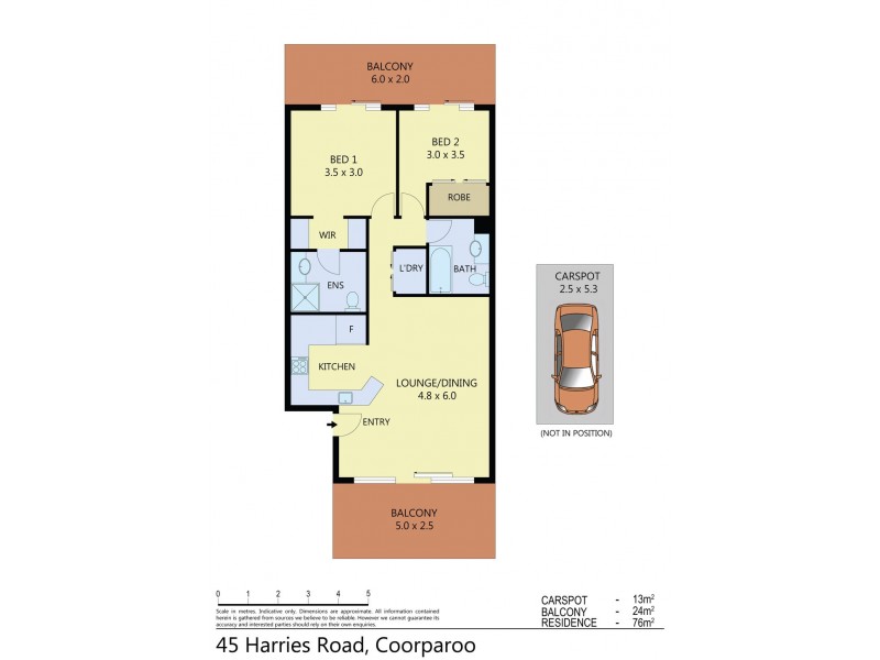 15/55 HARRIES RD, Coorparoo QLD 4151 Floorplan