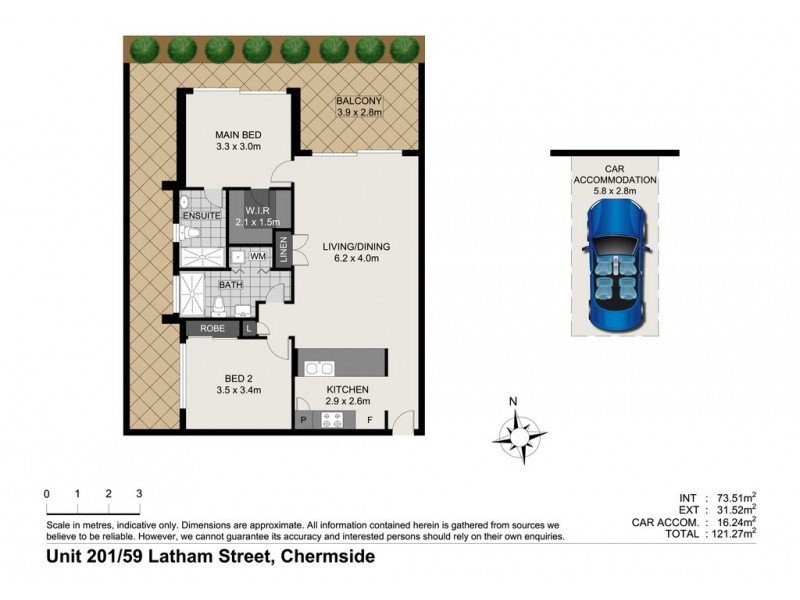 201/59 Latham St, Chermside QLD 4032 Floorplan