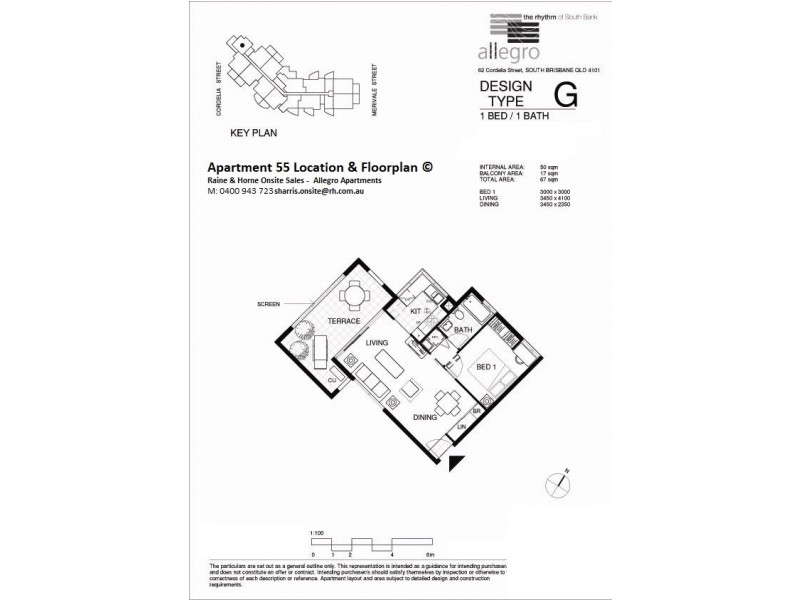 57/62 Cordelia, South Brisbane QLD 4101 Floorplan