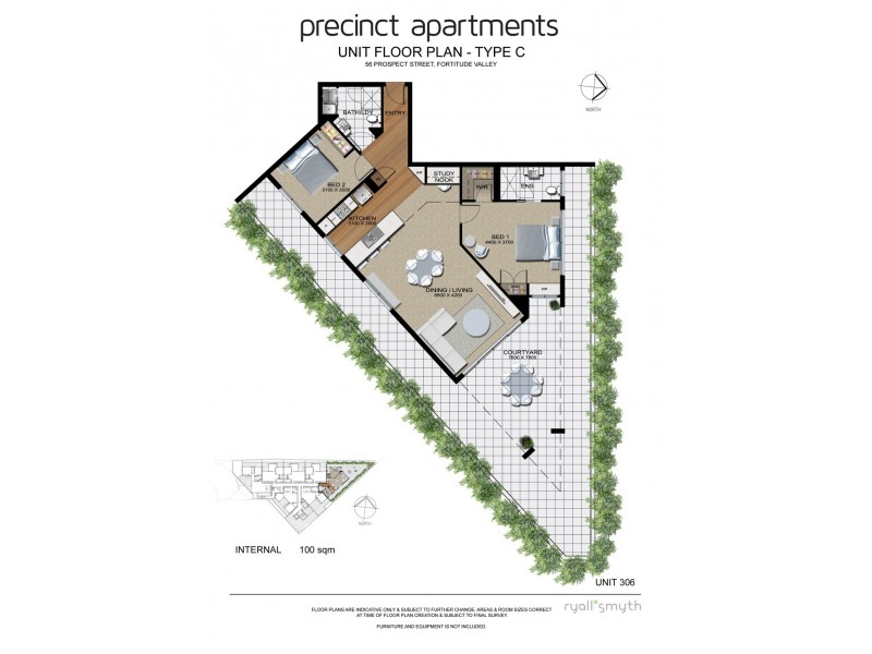 U306/56 Prospect Street, Fortitude Valley QLD 4006 Floorplan