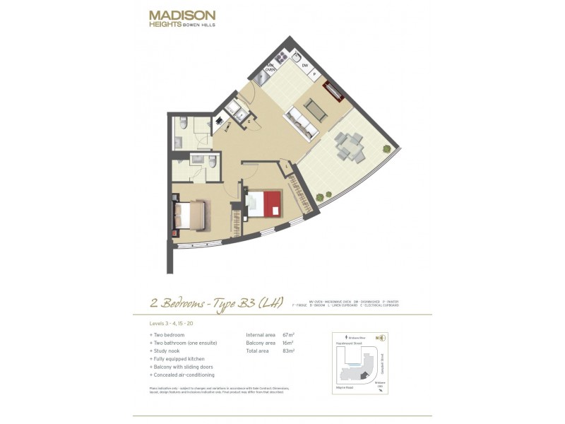 436/35 Campbell Street, Bowen Hills QLD 4006 Floorplan