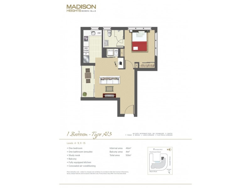 731/35 Campbell Street, Bowen Hills QLD 4006 Floorplan