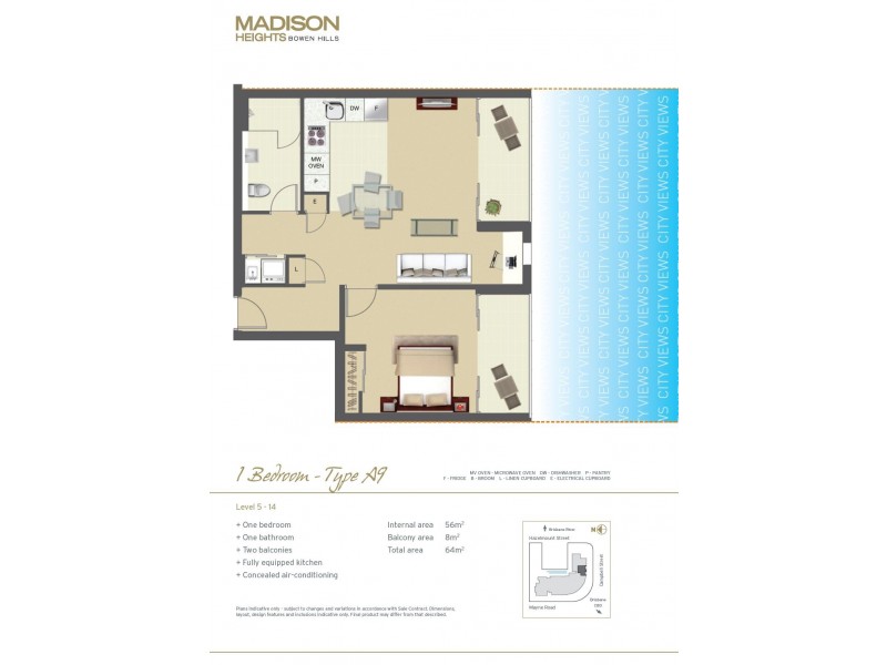 932A/35 Campbell Street, Bowen Hills QLD 4006 Floorplan