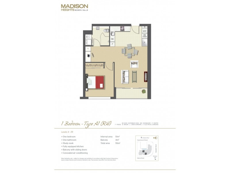 A145/35 Campbell Street, Bowen Hills QLD 4006 Floorplan