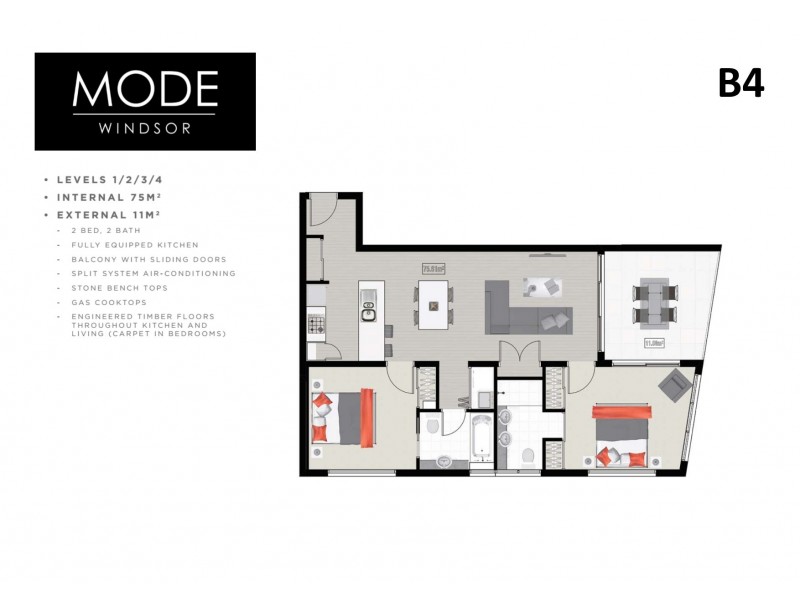 R71/26 Le Geyt Street, Windsor QLD 4030 Floorplan