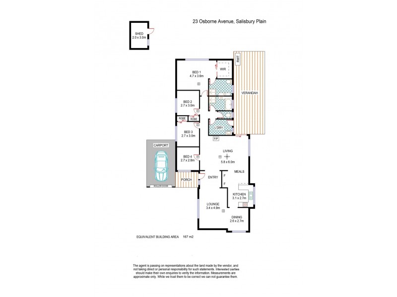 23 OSBORNE AVE, Salisbury Plain SA 5109 Floorplan