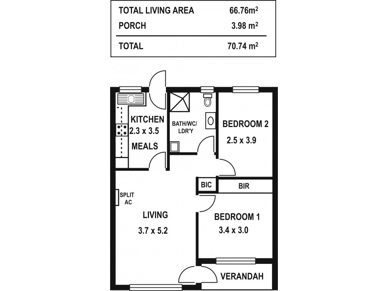 Unit 7/116 Lipsett Terrace, Brooklyn Park SA 5032 Floorplan