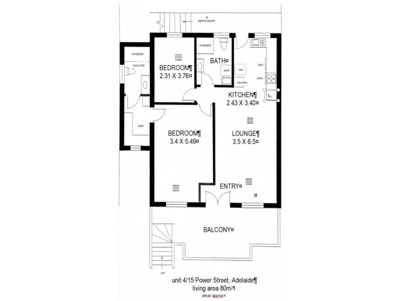 4/15 Power Street, Adelaide SA 5000 Floorplan