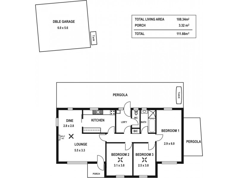 2 MAILEY CRES, Parafield Gardens SA 5107 Floorplan