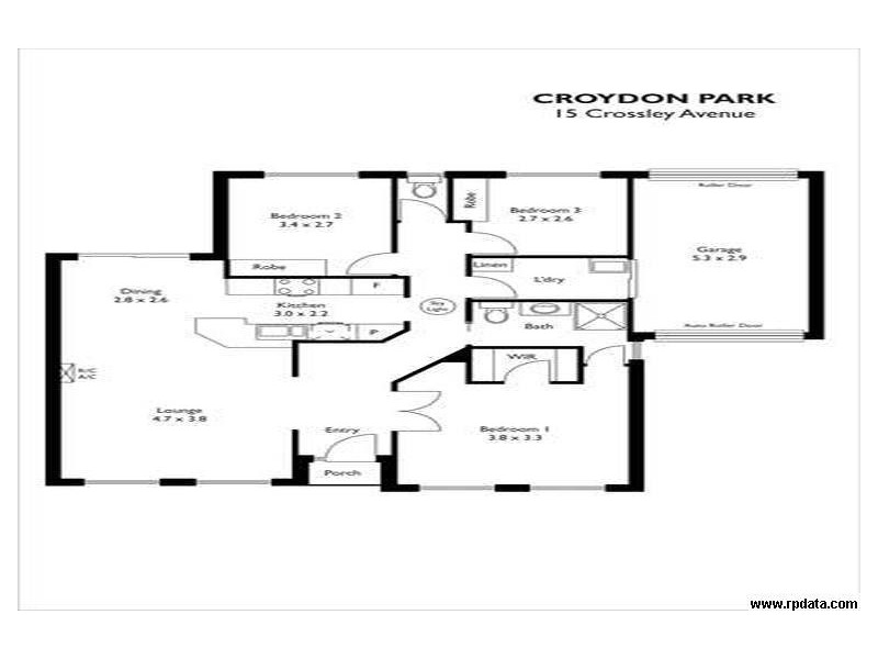 15 Crossley Avenue, Croydon Park SA 5008 Floorplan
