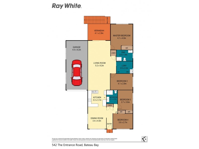 542 The Entrance Road, Bateau Bay NSW 2261 Floorplan