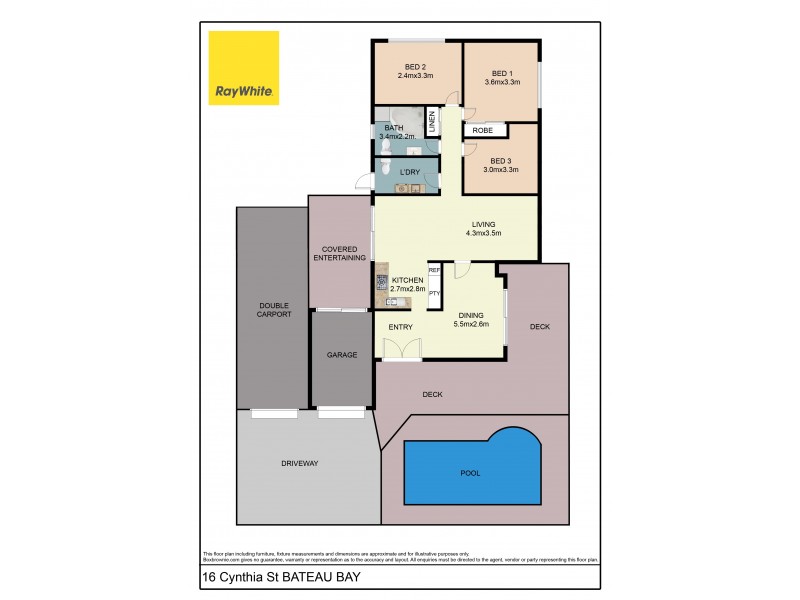 16 Cynthia Street, Bateau Bay NSW 2261 Floorplan
