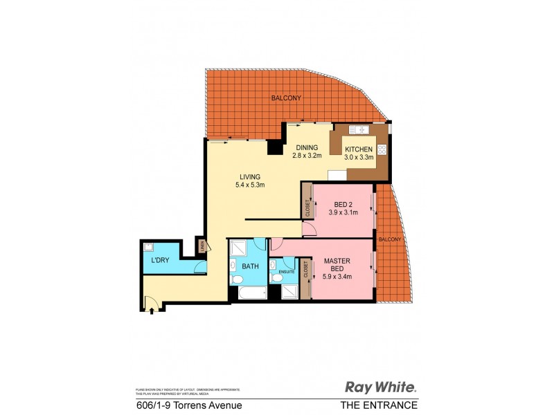 606/1-9 Torrens Avenue, The Entrance NSW 2261 Floorplan