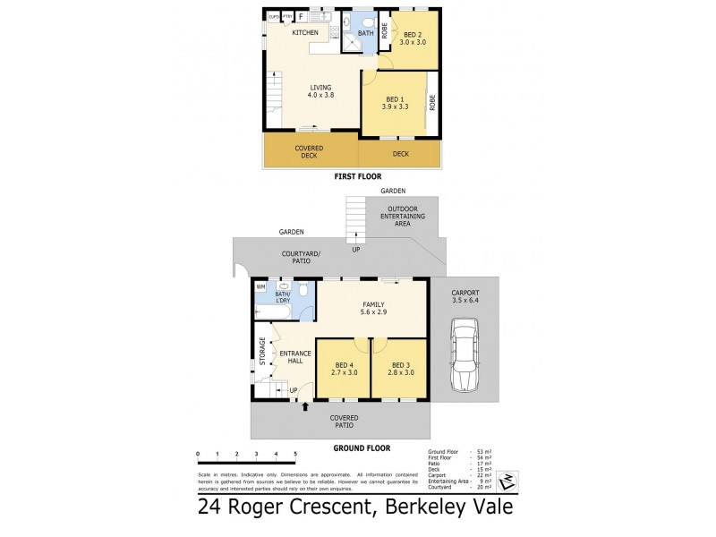24 Roger Crescent, Berkeley Vale NSW 2261 Floorplan