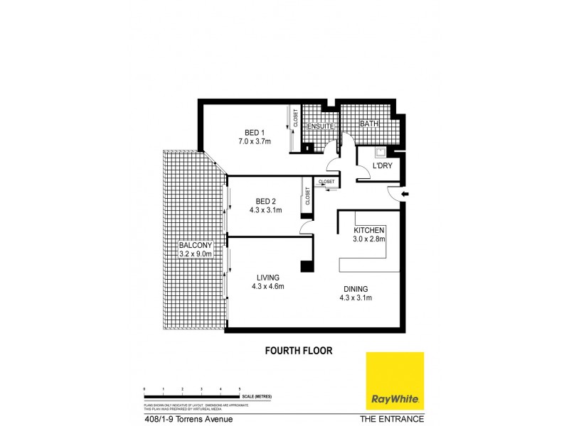 408/1-9 Torrens Avenue, The Entrance NSW 2261 Floorplan