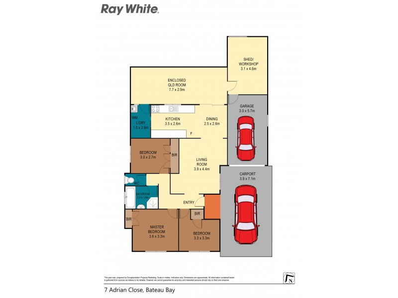 7 Adrian Close, Bateau Bay NSW 2261 Floorplan