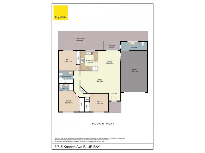 3/3-5 Koonah Avenue, Blue Bay NSW 2261 Floorplan