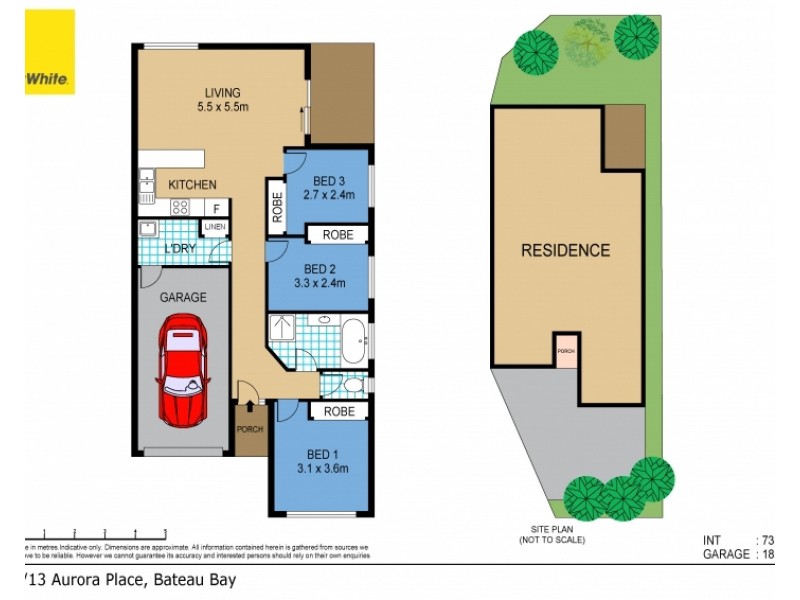 13 Aurora Place, Bateau Bay NSW 2261 Floorplan