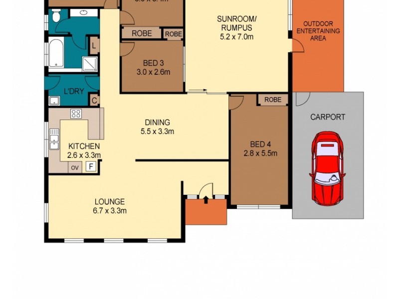 2 Ruth Place, Bateau Bay NSW 2261 Floorplan