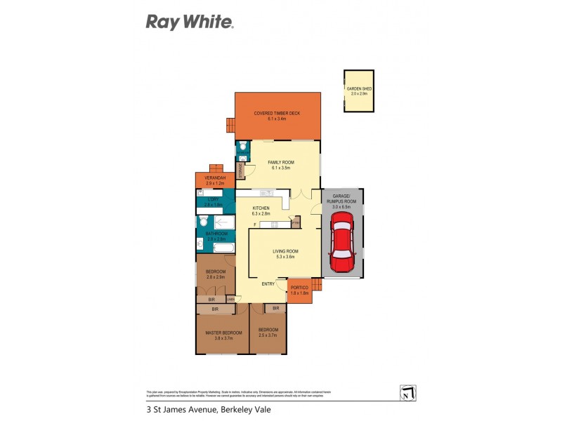 3 St James Avenue, Berkeley Vale NSW 2261 Floorplan