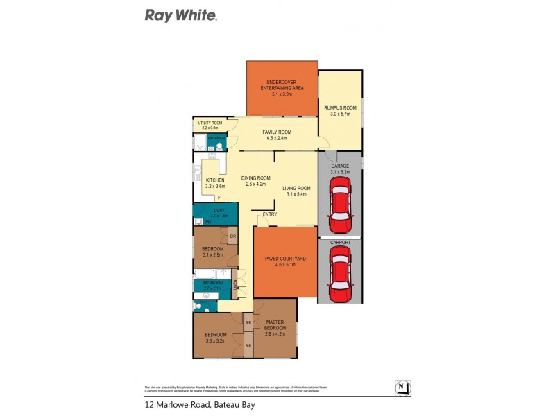 12 Marlowe Road, Bateau Bay NSW 2261 Floorplan