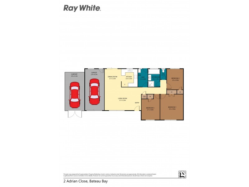 2 Adrian Close, Bateau Bay NSW 2261 Floorplan