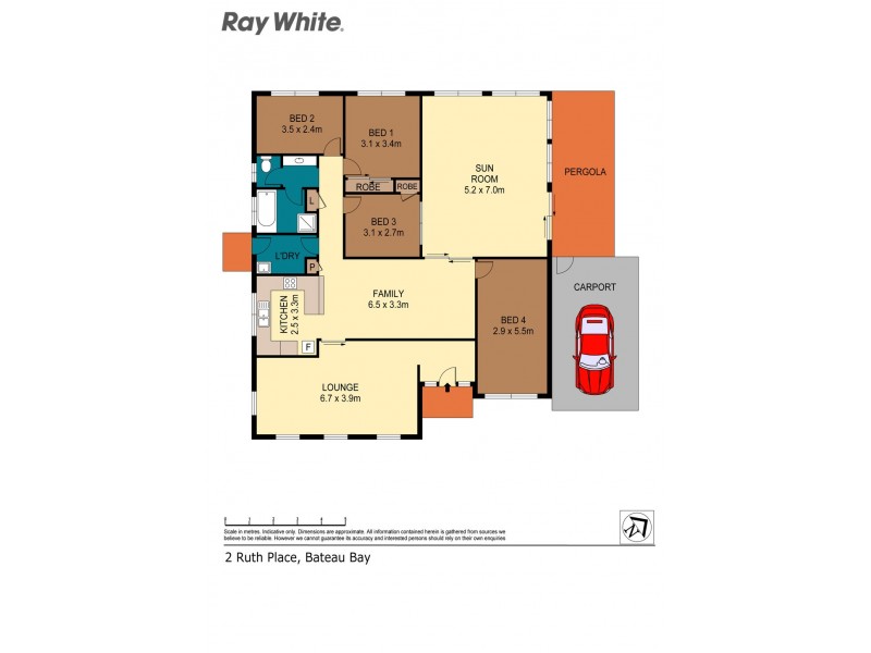 2 Ruth Place, Bateau Bay NSW 2261 Floorplan