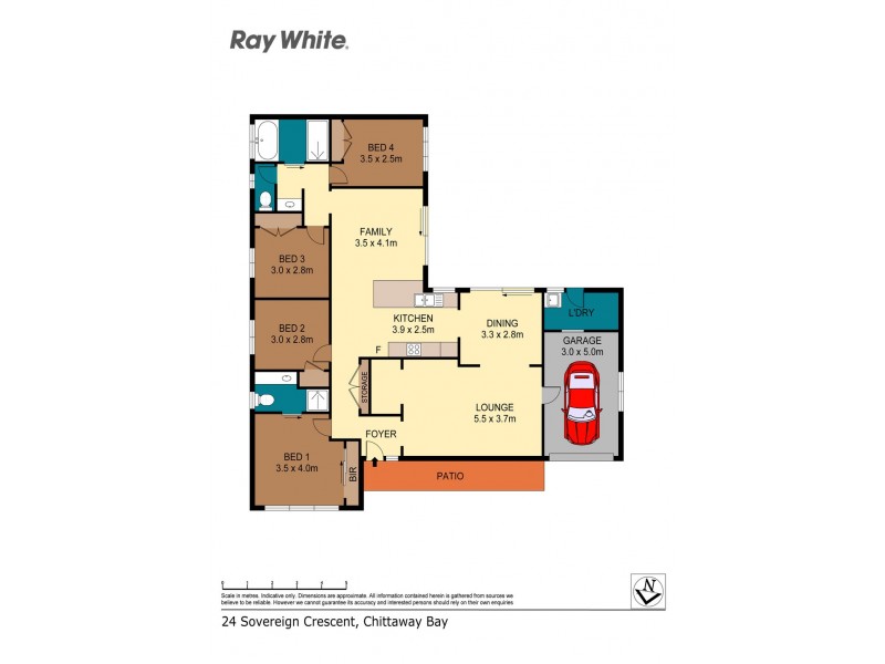 24 Sovereign Crescent, Chittaway Bay NSW 2261 Floorplan