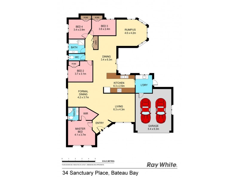 34 Sanctuary Place, Bateau Bay NSW 2261 Floorplan