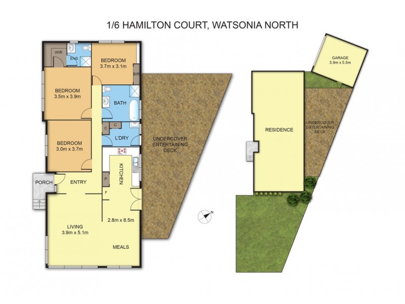 1/6 Hamilton Court, Watsonia North VIC 3087 Floorplan